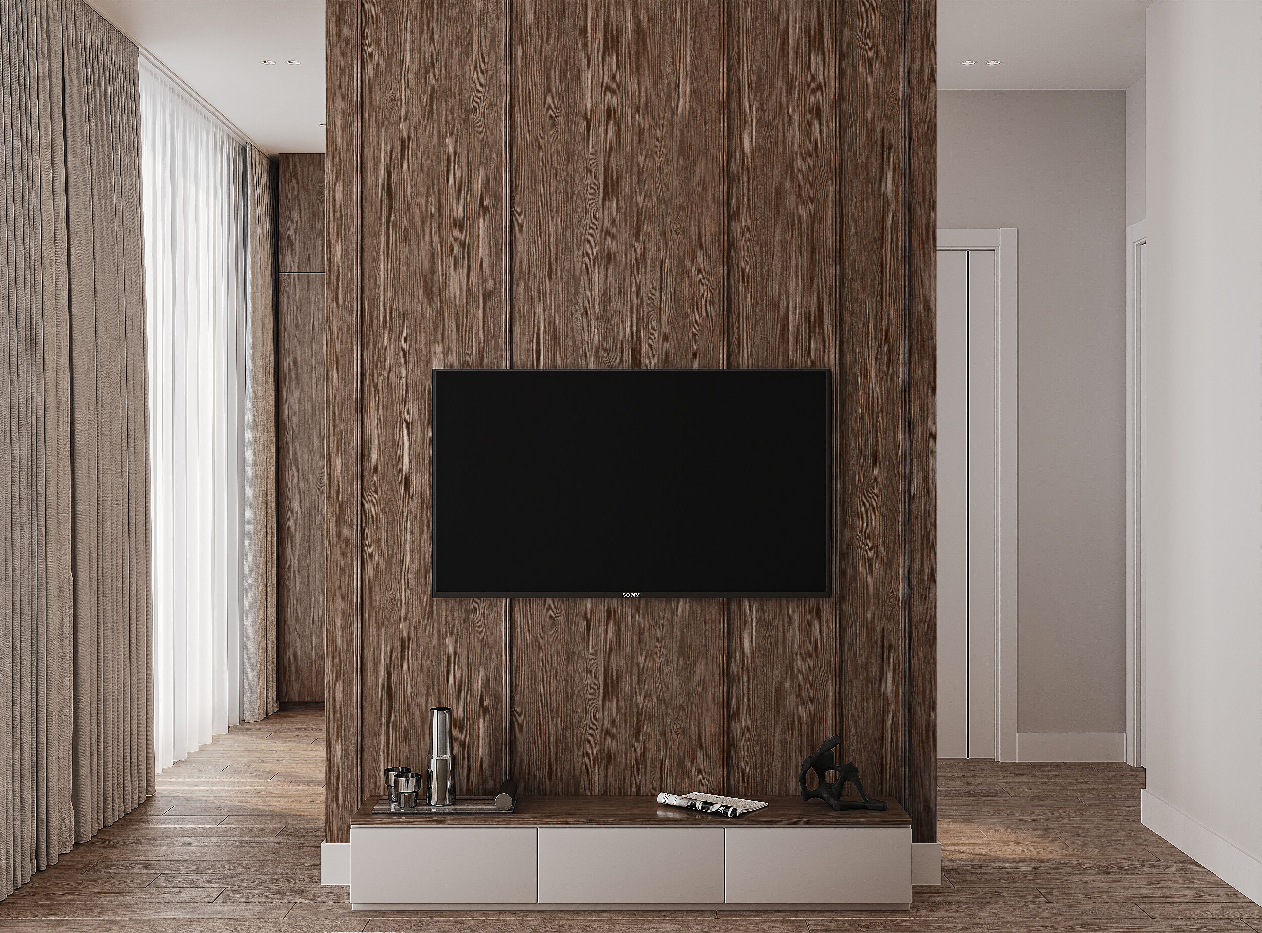 Modern bedroom scene  3D model_11