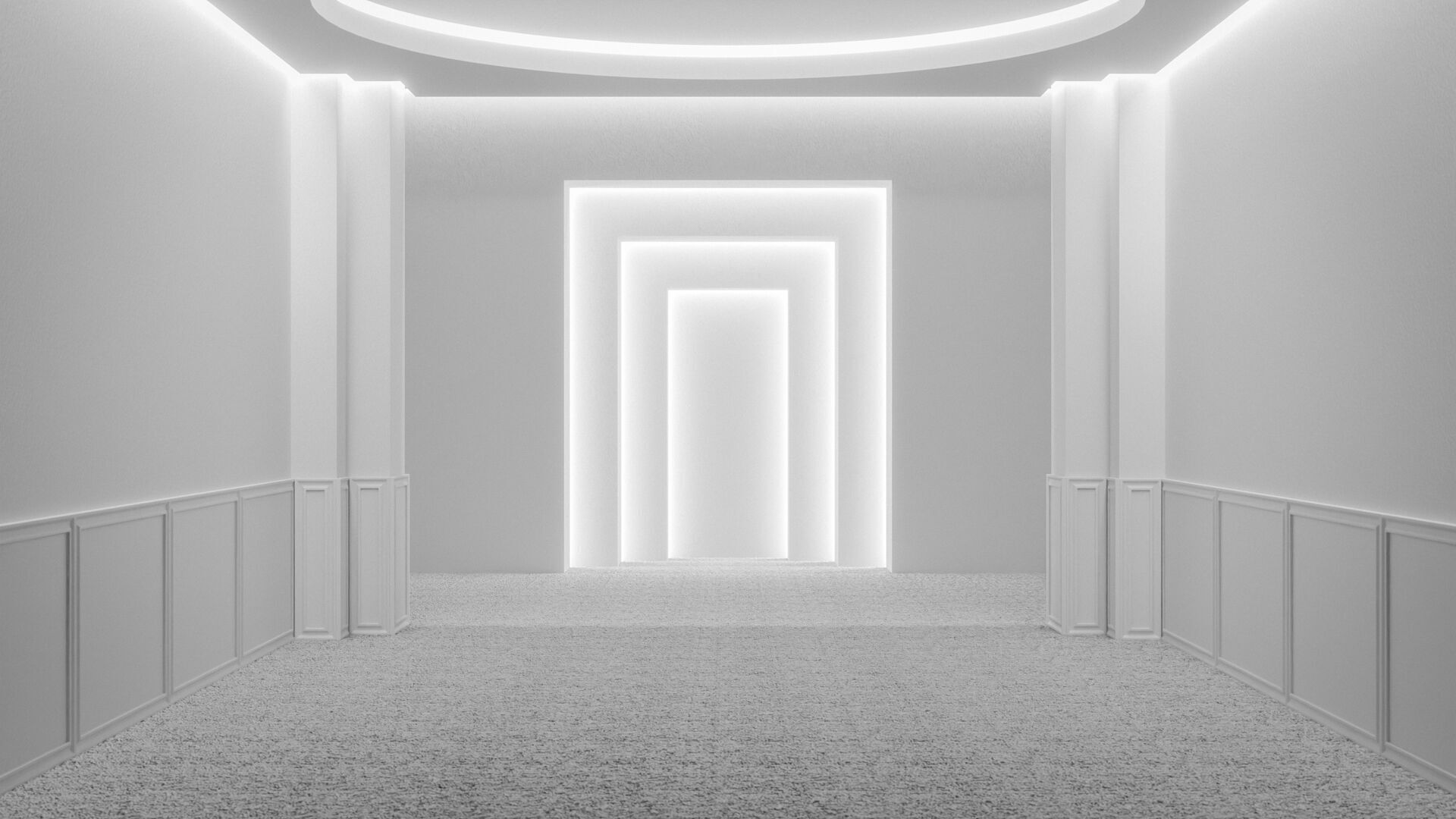 Bright mosque interior 3D model CGTrader