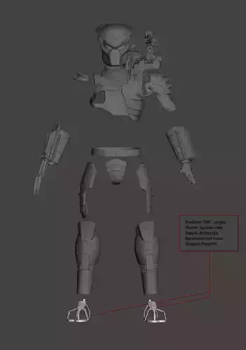 Predator 1987 Jungle Hunter - Reconstructed - Shoes - Sandals   3D print model