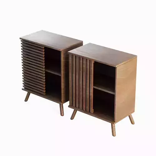 Wooden Sideboards 03 Low-poly 3D model