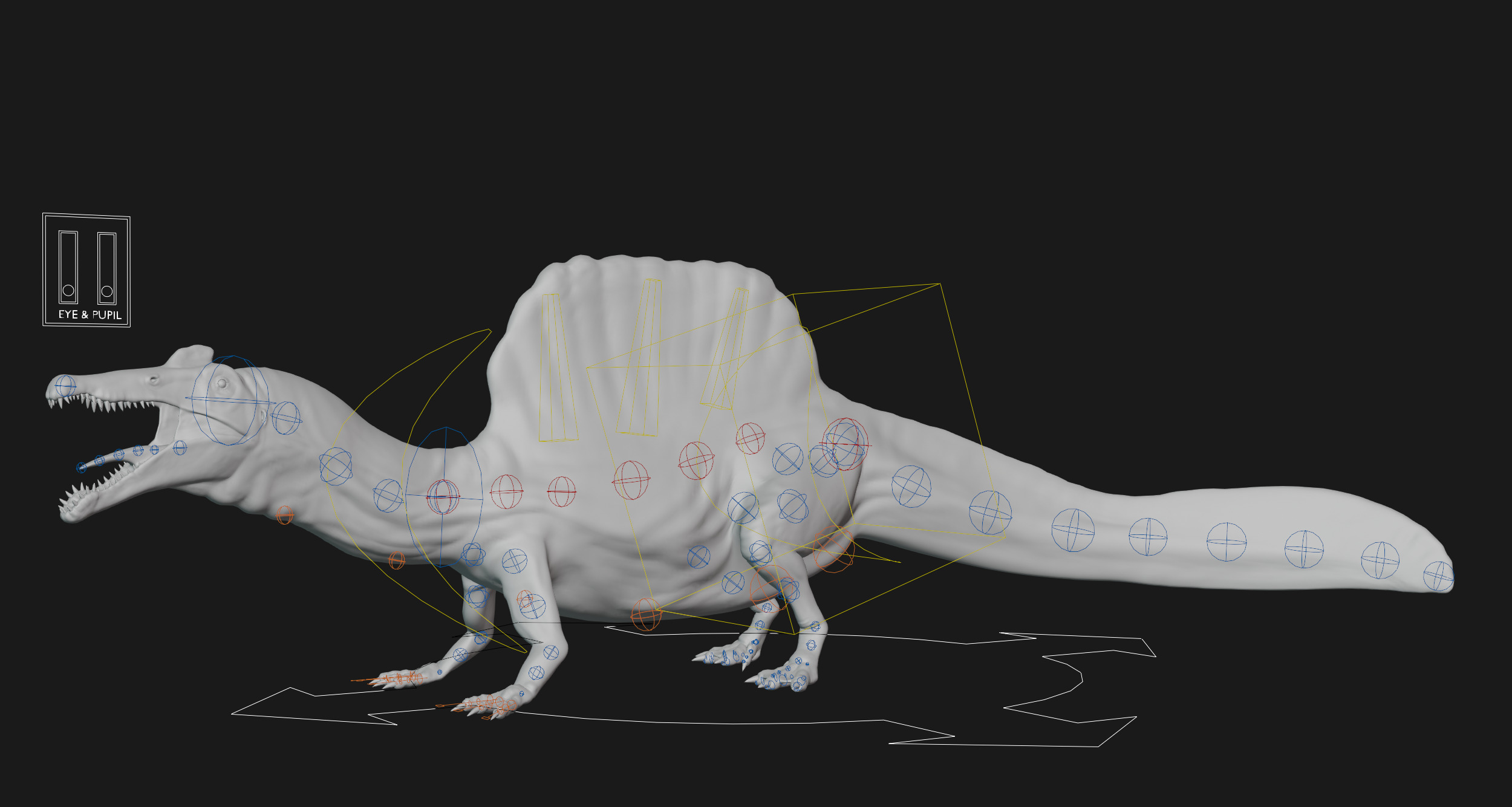 Spinosaurus Low-poly 3D model_10