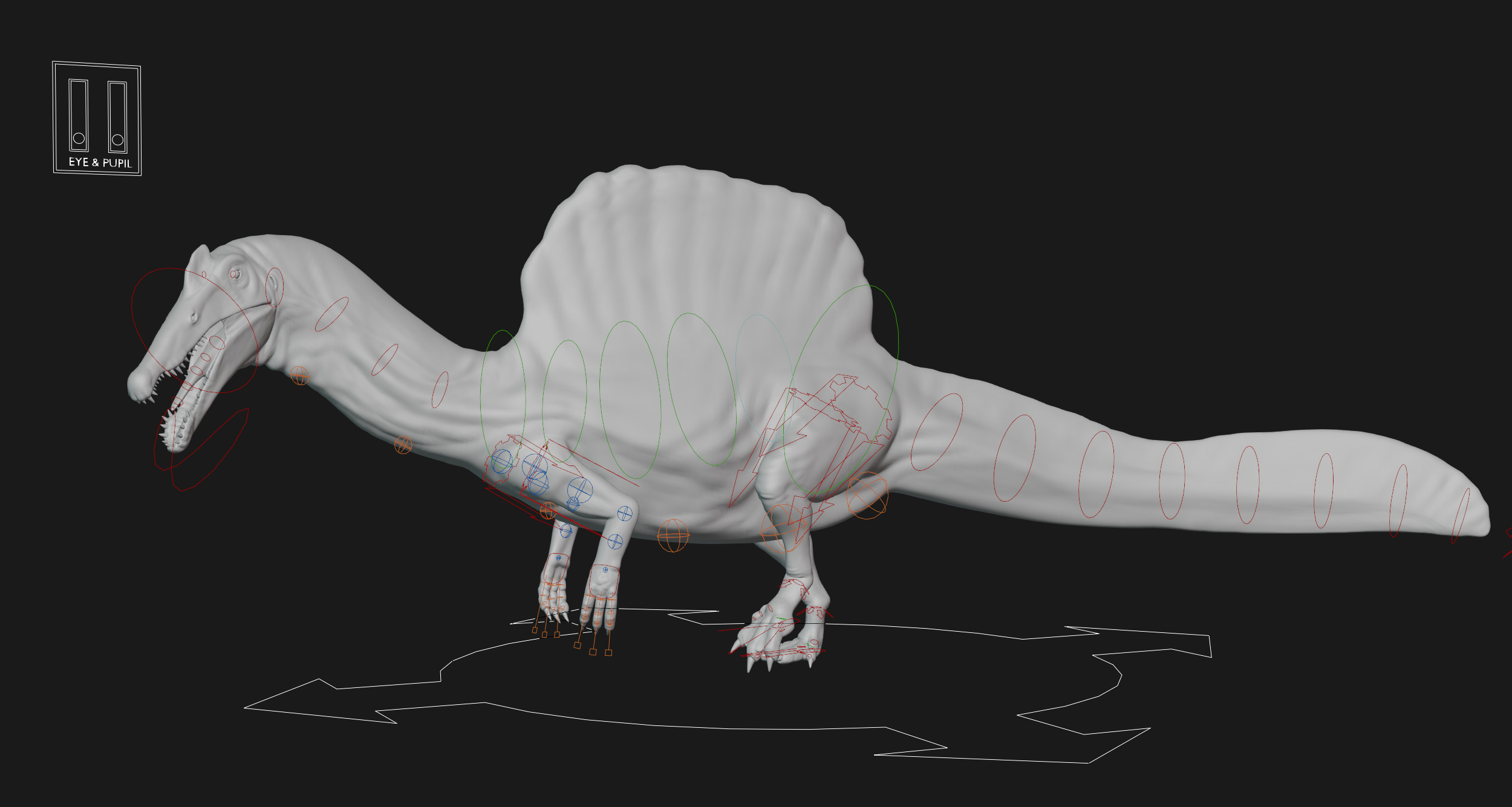 Spinosaurus Low-poly 3D model_11
