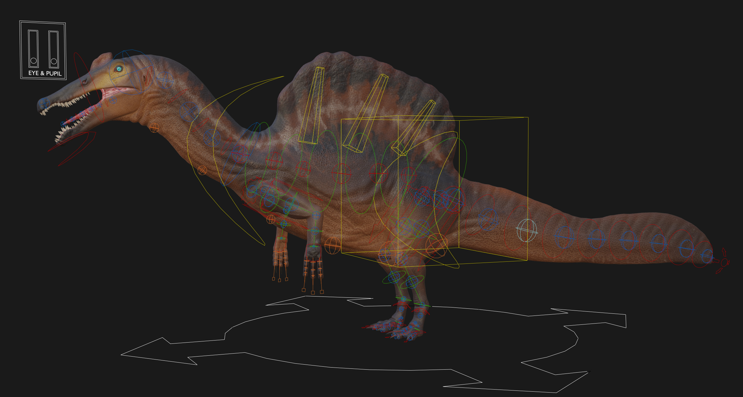 Spinosaurus Low-poly 3D model_9