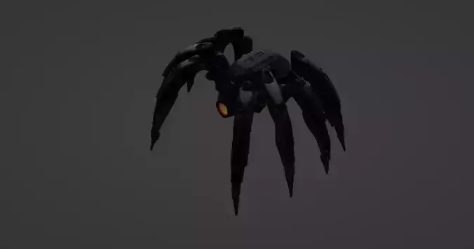 Futuristic Mechanical Spider Robot  3D model