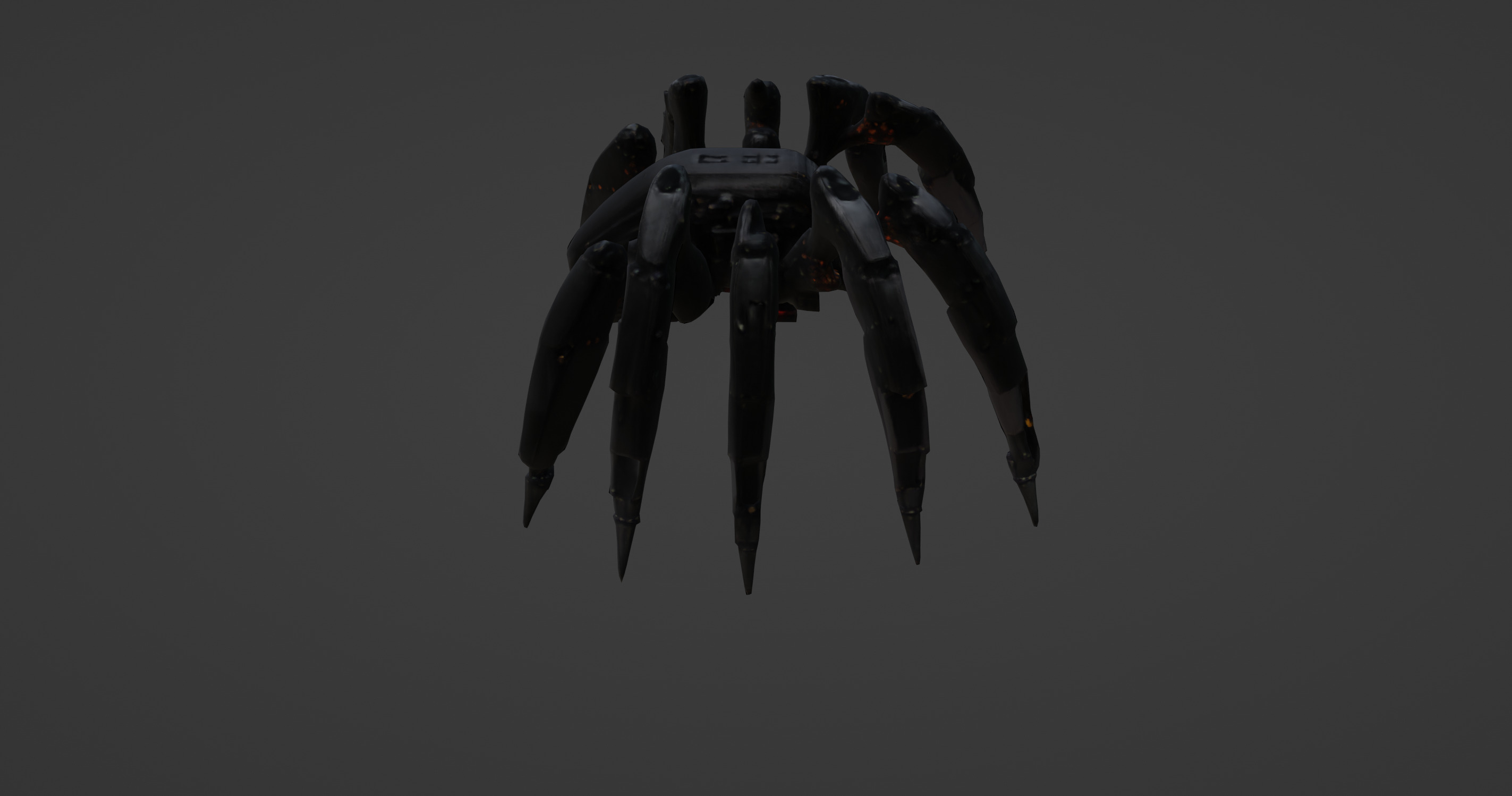 Futuristic Mechanical Spider Robot  3D model_6