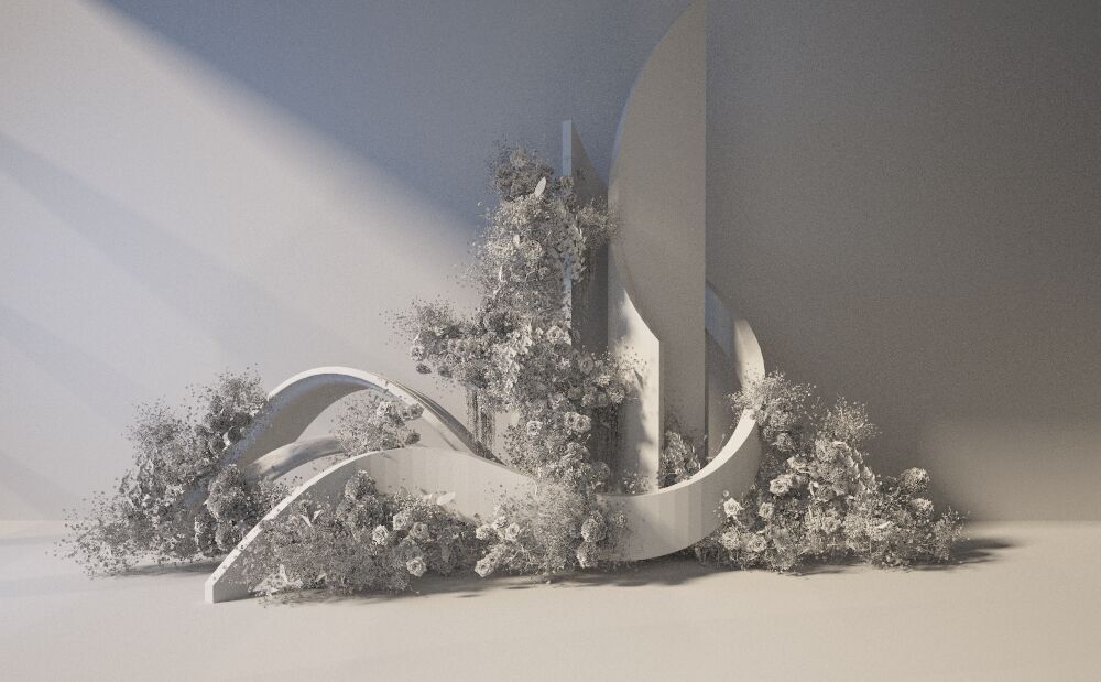 Floristry Fine art display 3D model_3