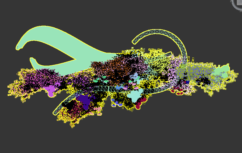 Floristry Fine art display 3D model_8