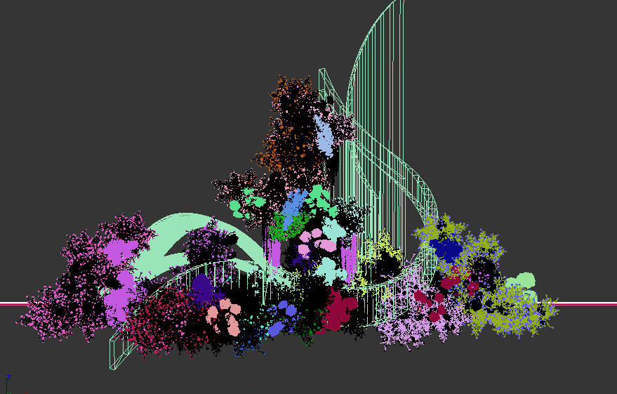 Floristry Fine art display 3D model_7