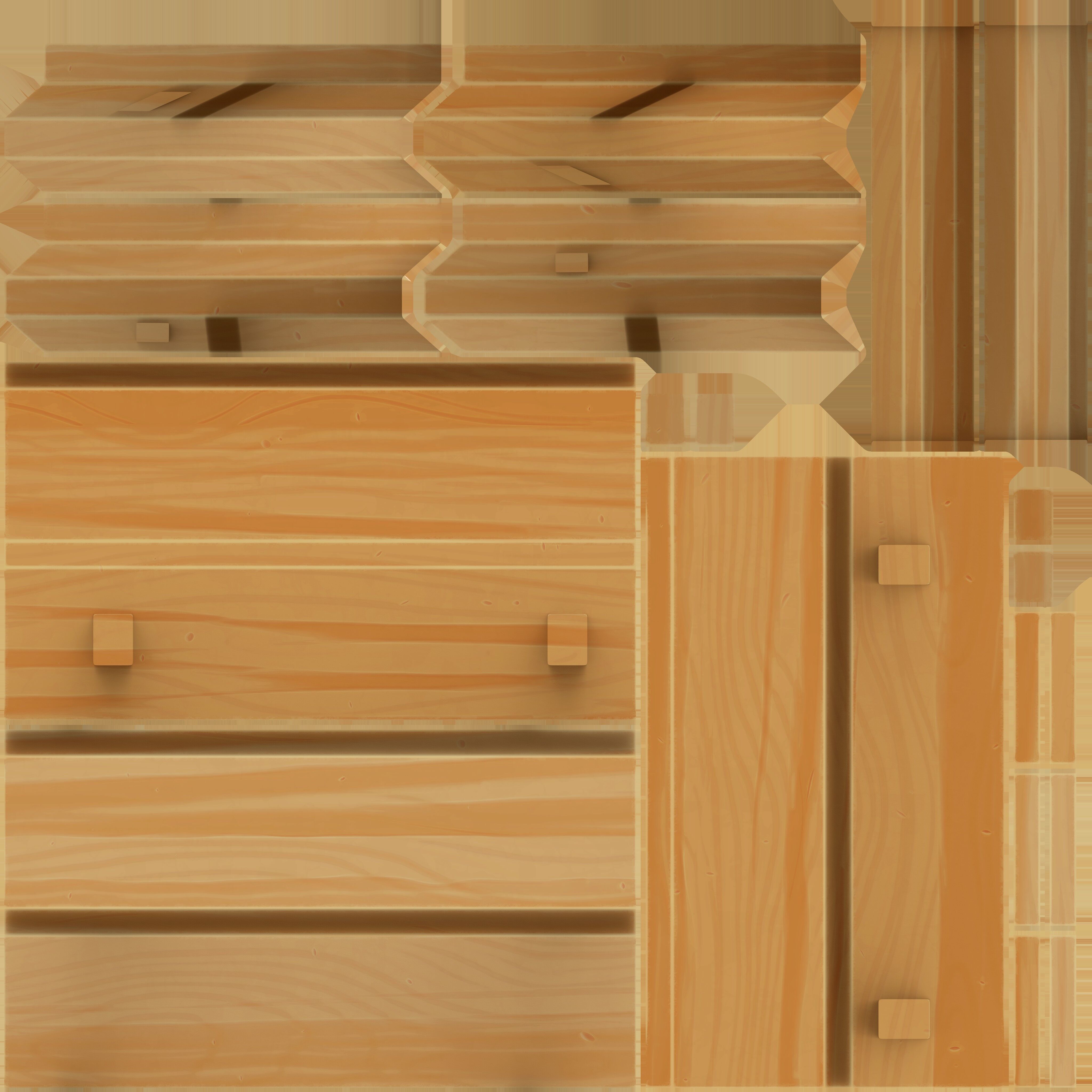 Cartoon tables pallet and box 3D model_9