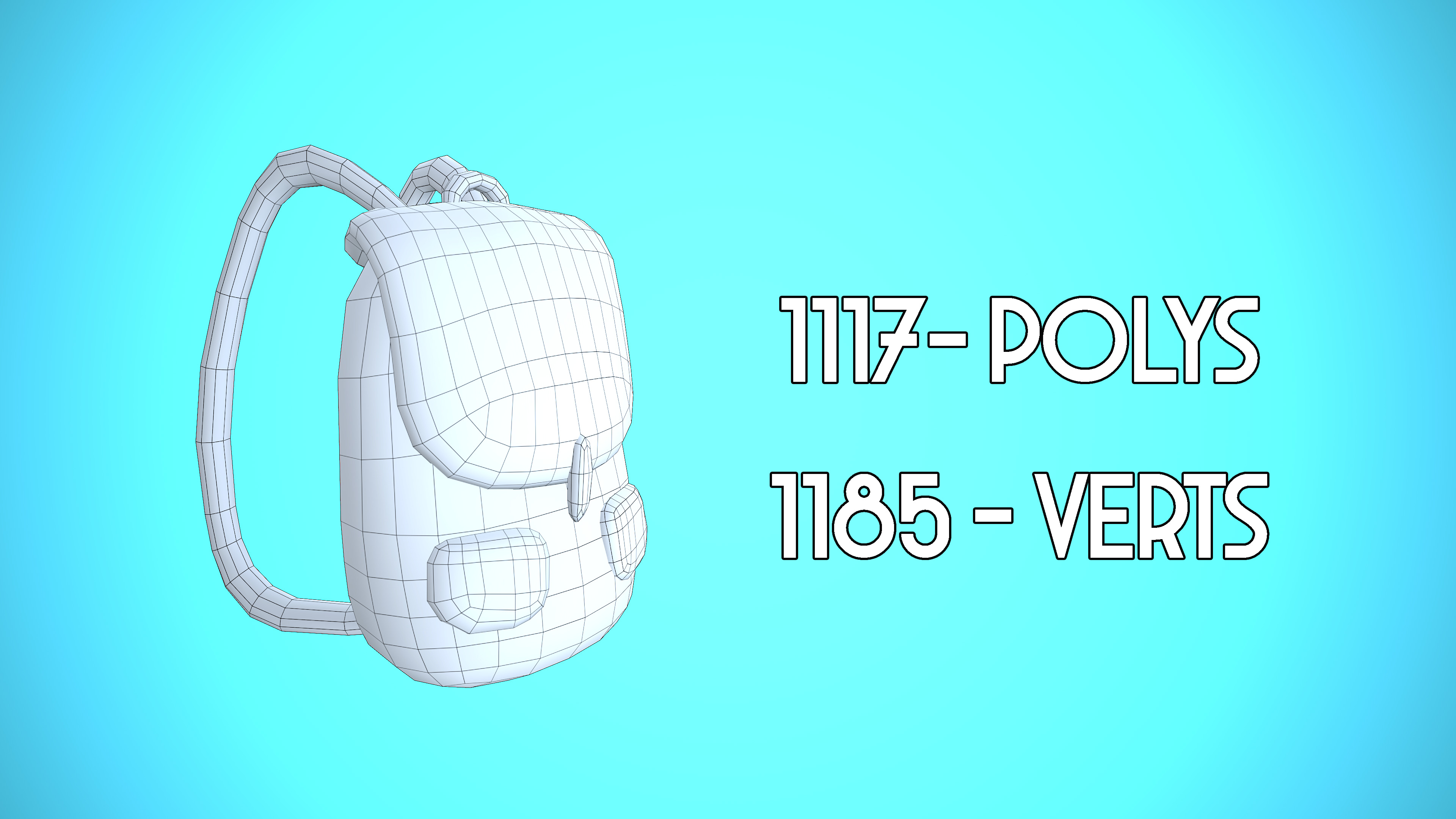 BACKPACK 02 CARTOON STYLIZED Low-poly 3D model_2