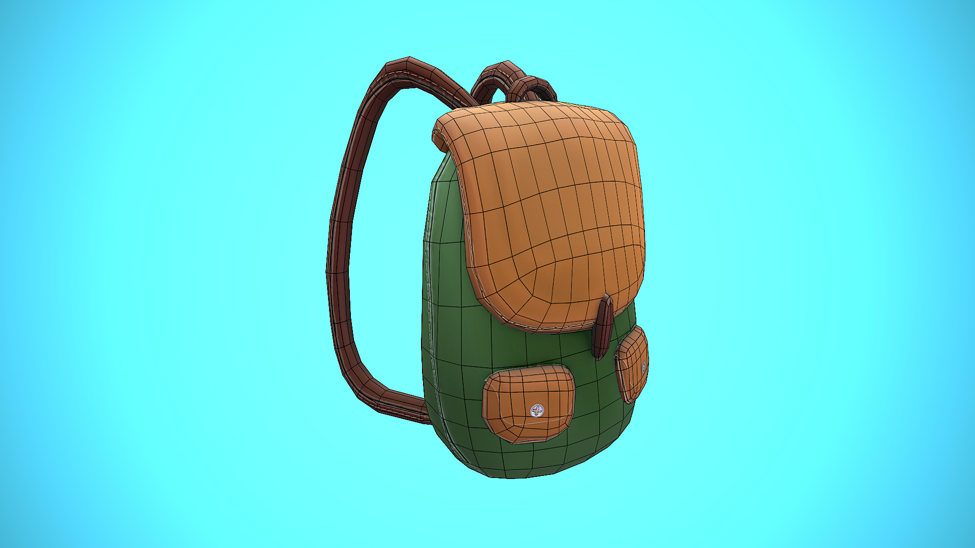BACKPACK 02 CARTOON STYLIZED Low-poly 3D model_8
