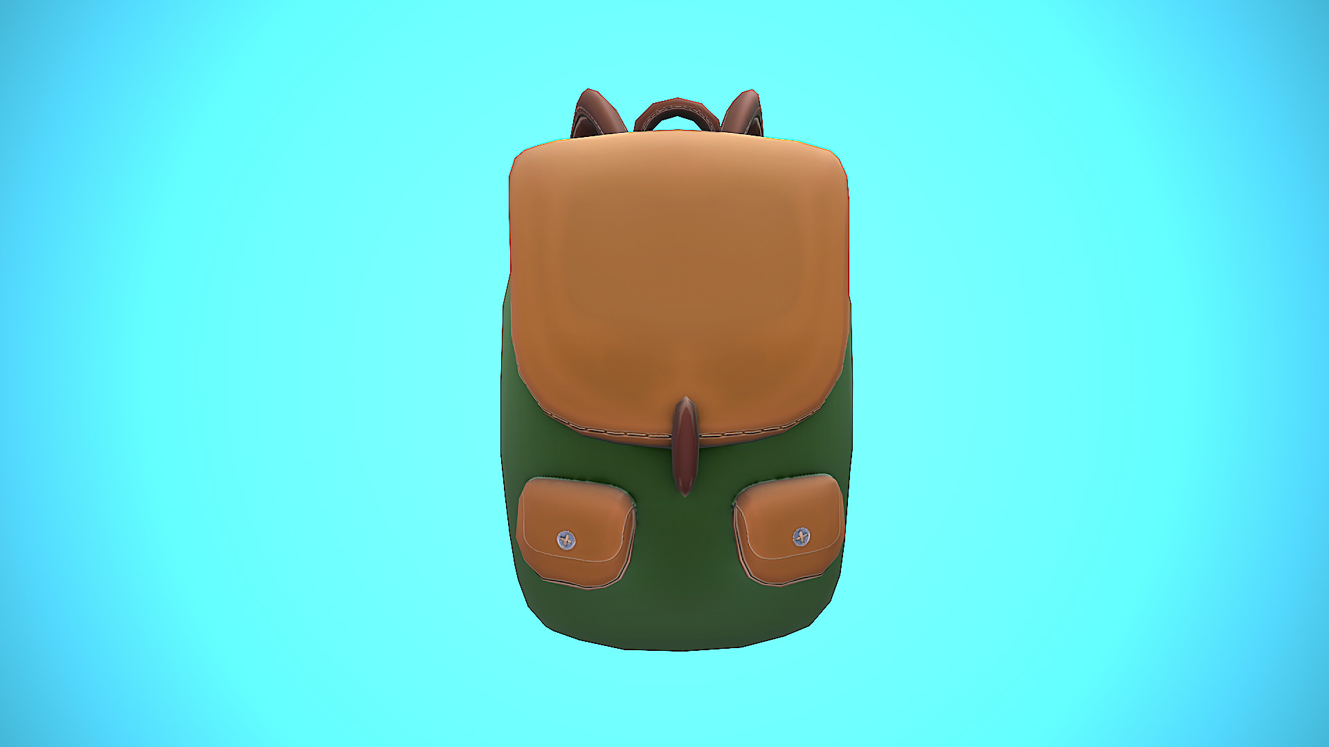 BACKPACK 02 CARTOON STYLIZED Low-poly 3D model_9