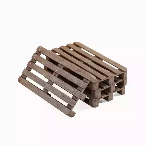 Wooden Pallet 02 3D model