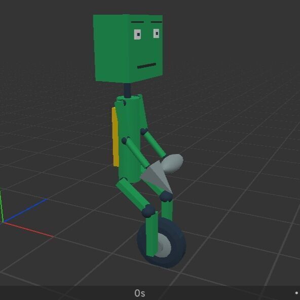 Electric robot  Low-poly 3D model_3