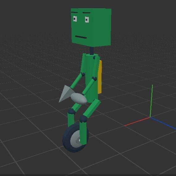 Electric robot  Low-poly 3D model_1