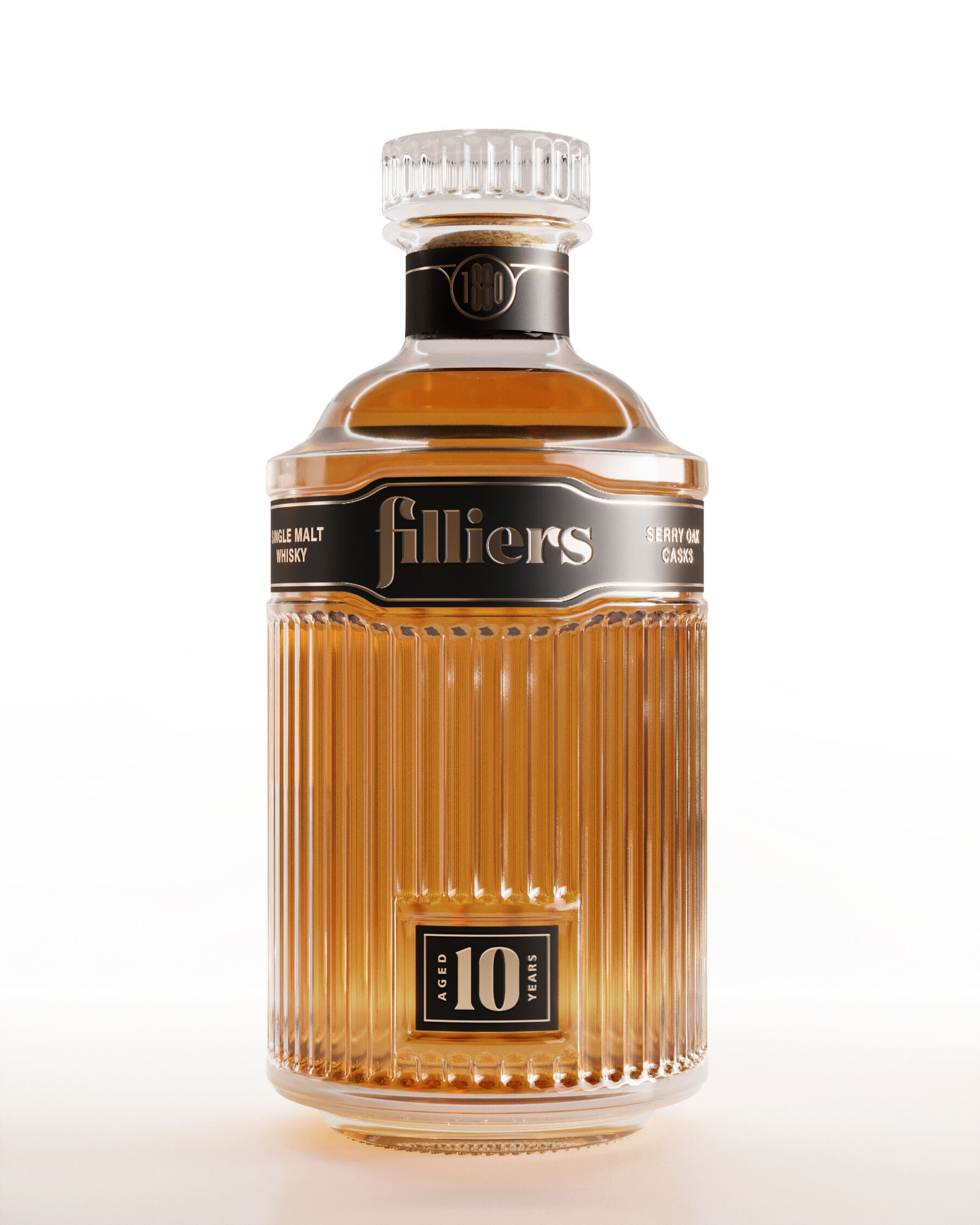 Filliers Bottle Alcohol Whiskey 3D model_1