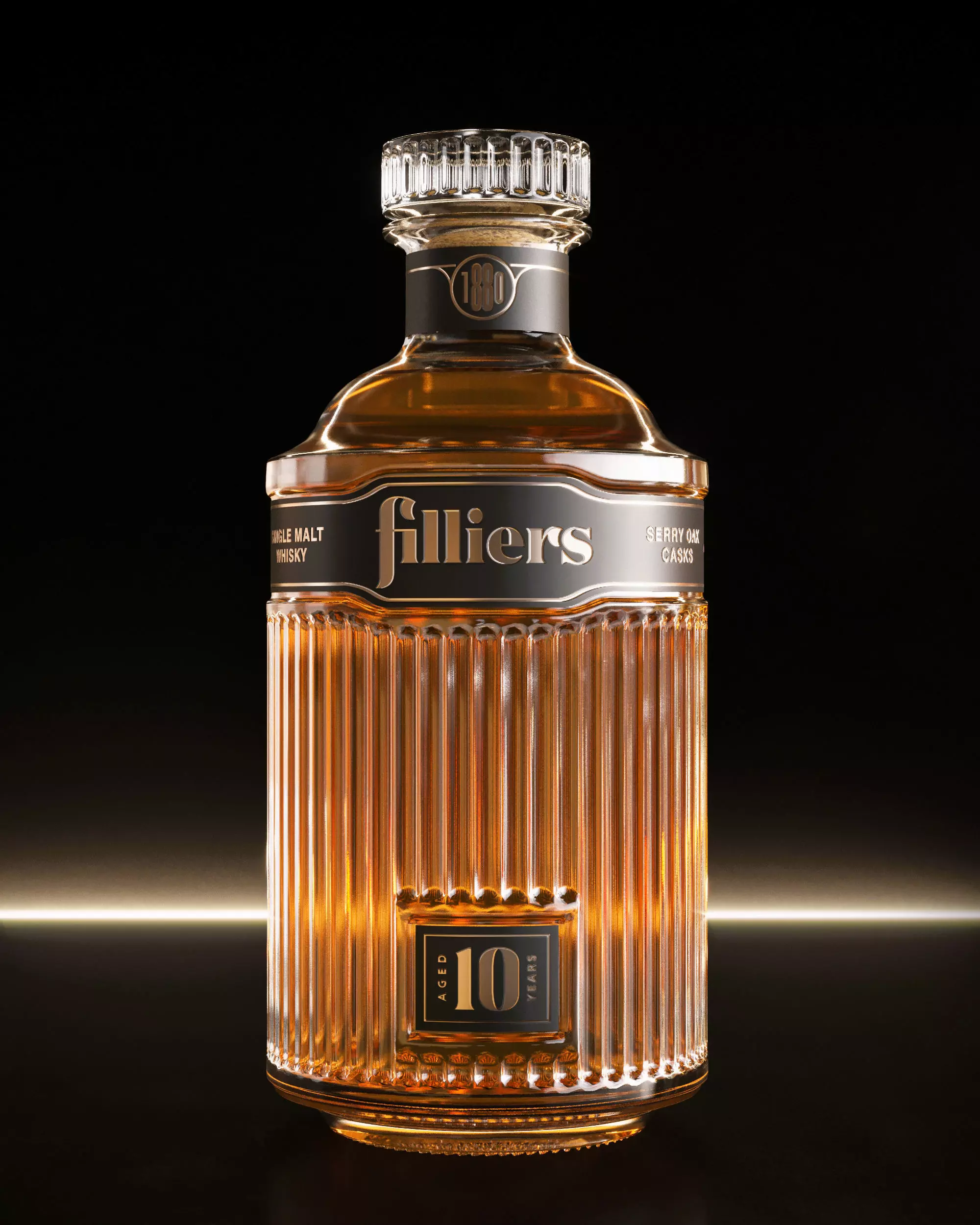 Filliers Bottle Alcohol Whiskey 3D model_0
