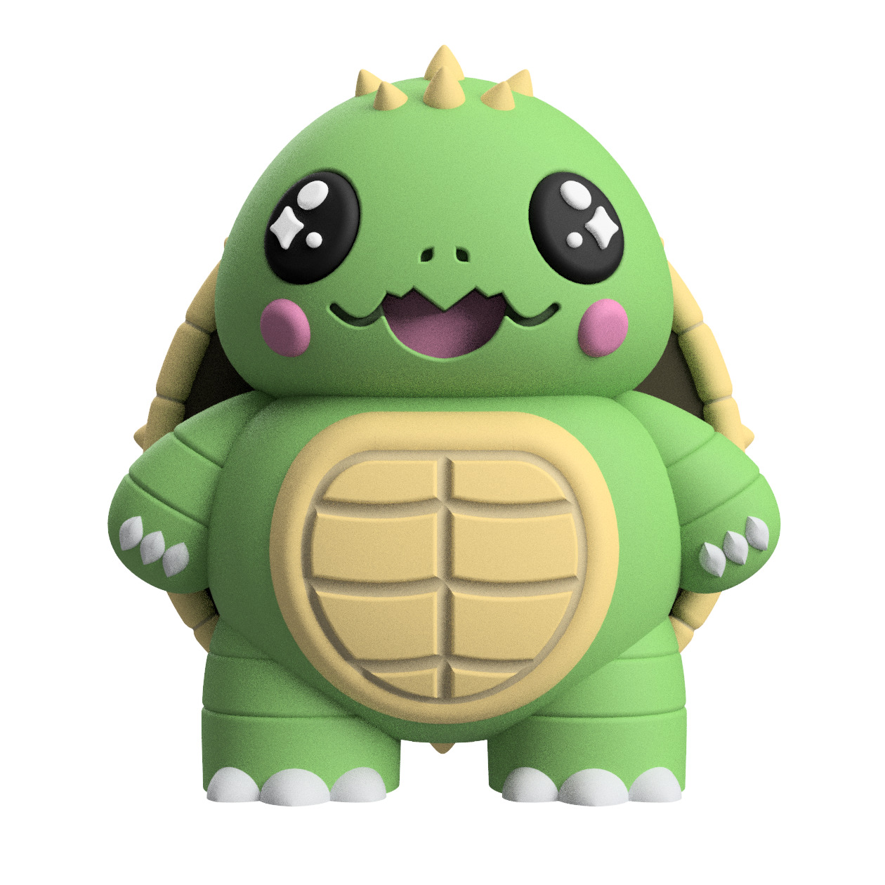 Cute Cryptid Baby Beast of Busco Snapping Turtle Figure 3D print model_1