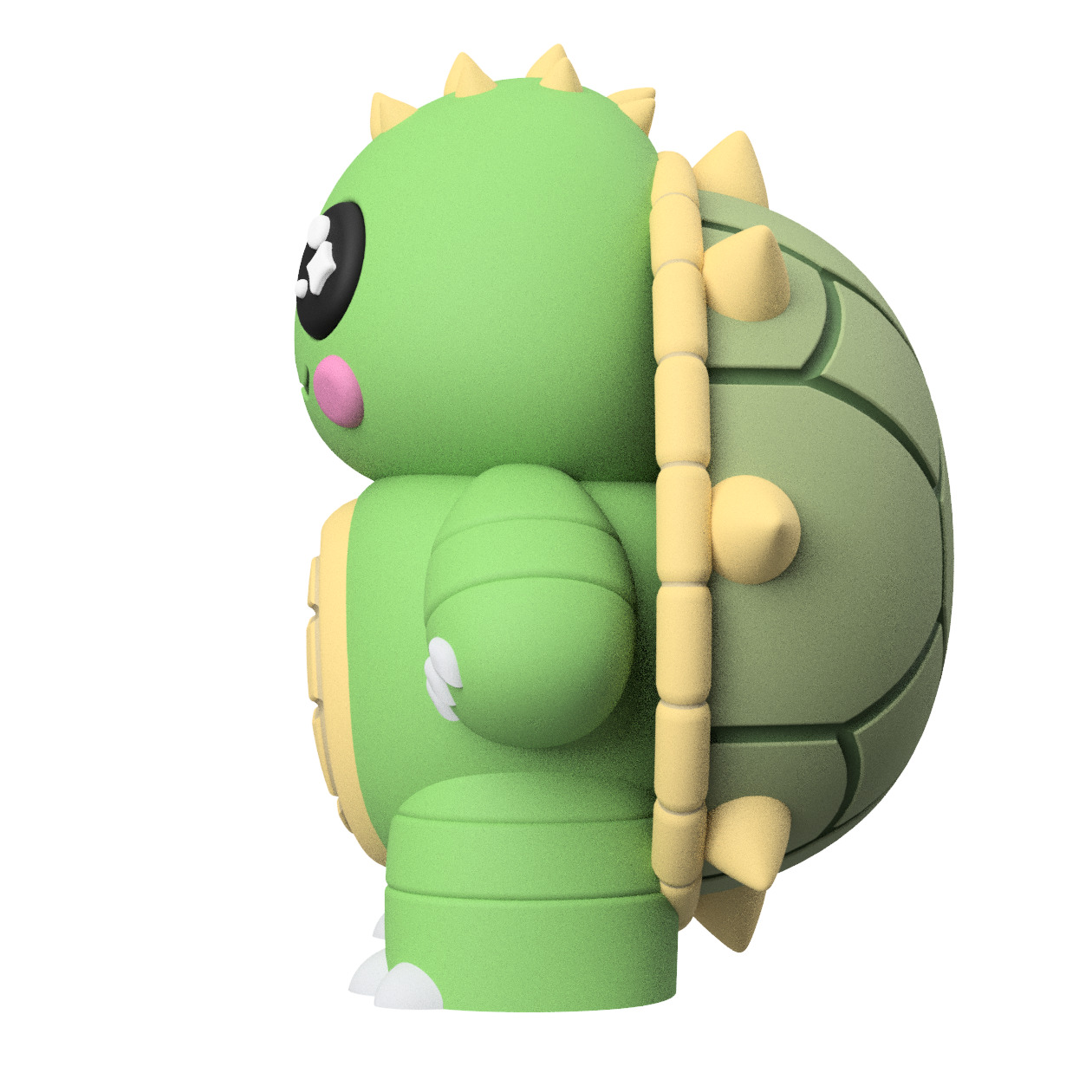 Cute Cryptid Baby Beast of Busco Snapping Turtle Figure 3D print model_2