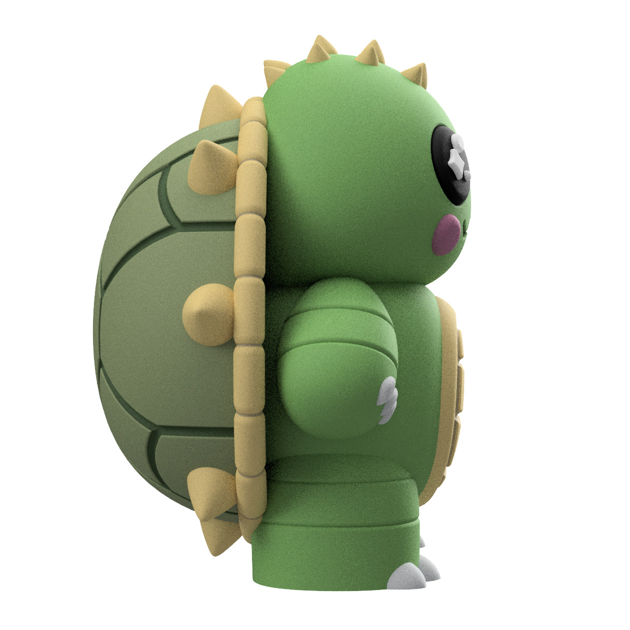 Cute Cryptid Baby Beast of Busco Snapping Turtle Figure 3D print model_3