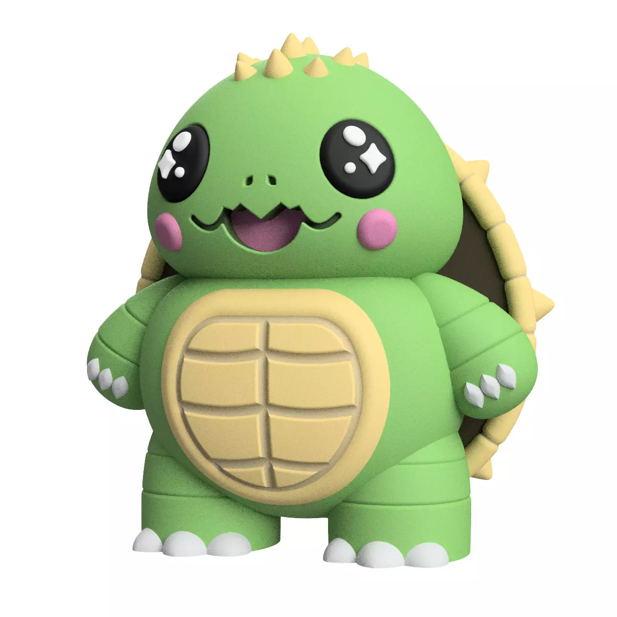Cute Cryptid Baby Beast of Busco Snapping Turtle Figure 3D print model_0