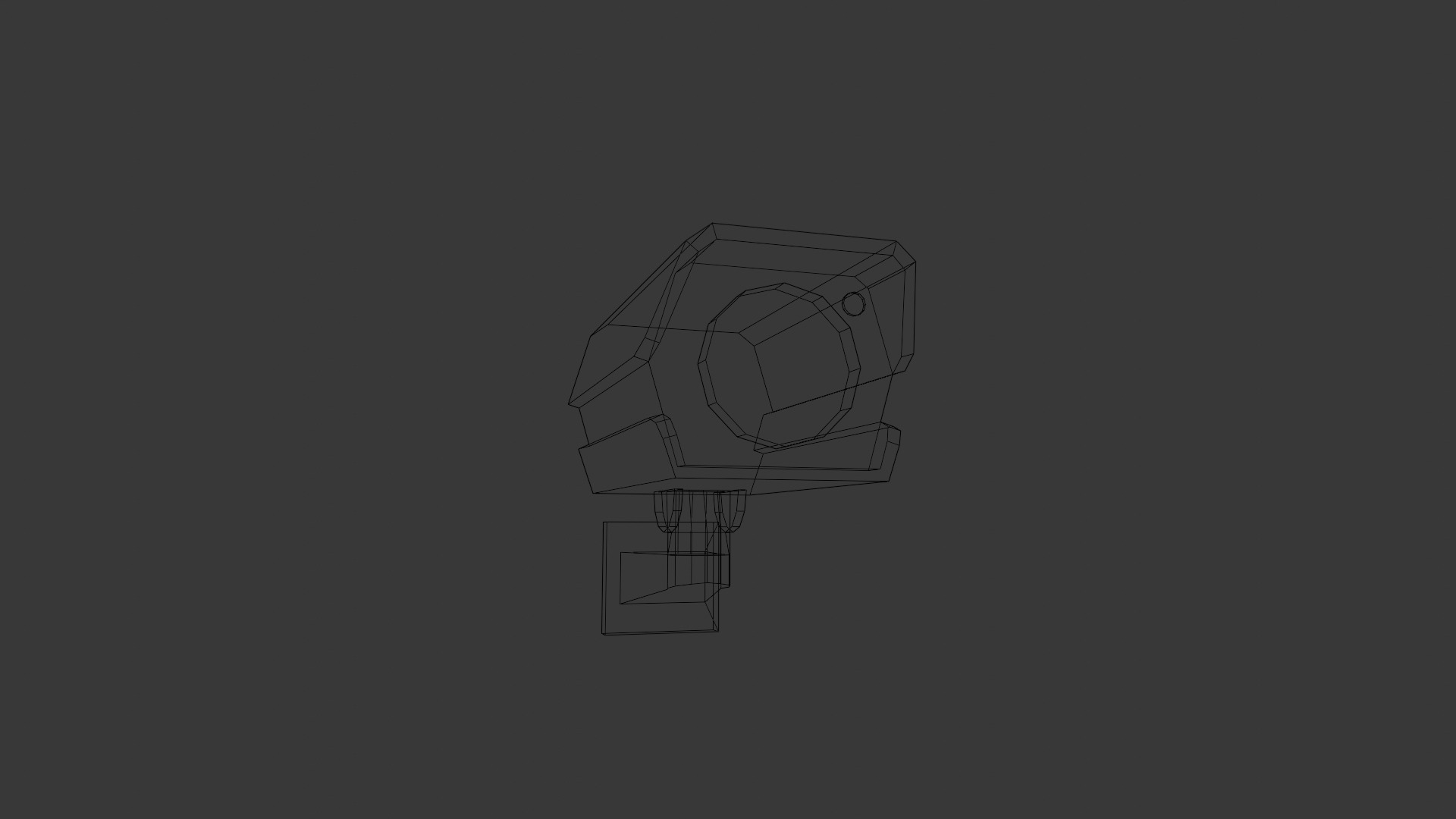Low-Poly Security Camera Free low-poly 3D model_4