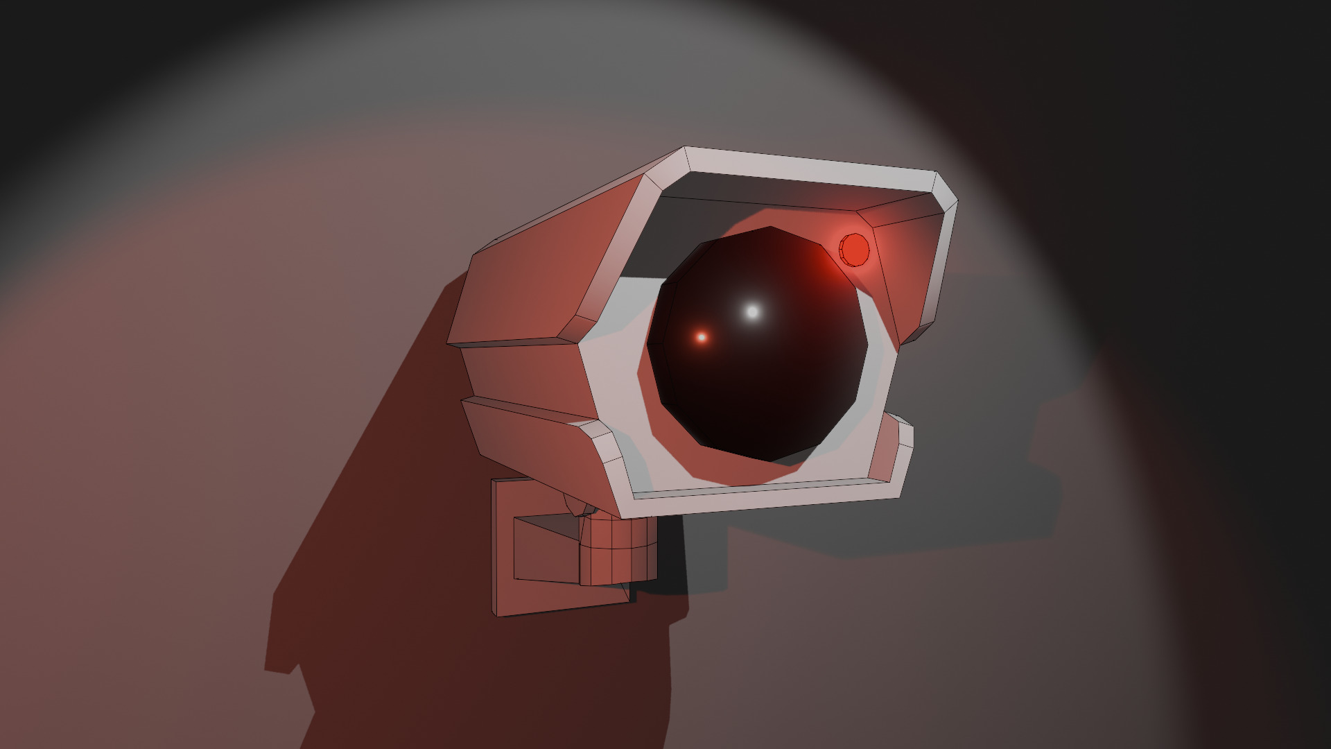 Low-Poly Security Camera Free low-poly 3D model_1