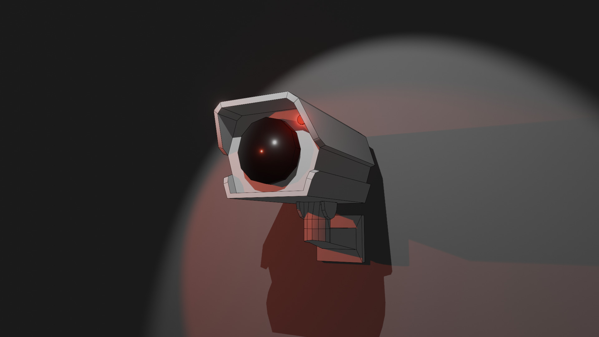 Low-Poly Security Camera Free low-poly 3D model_2