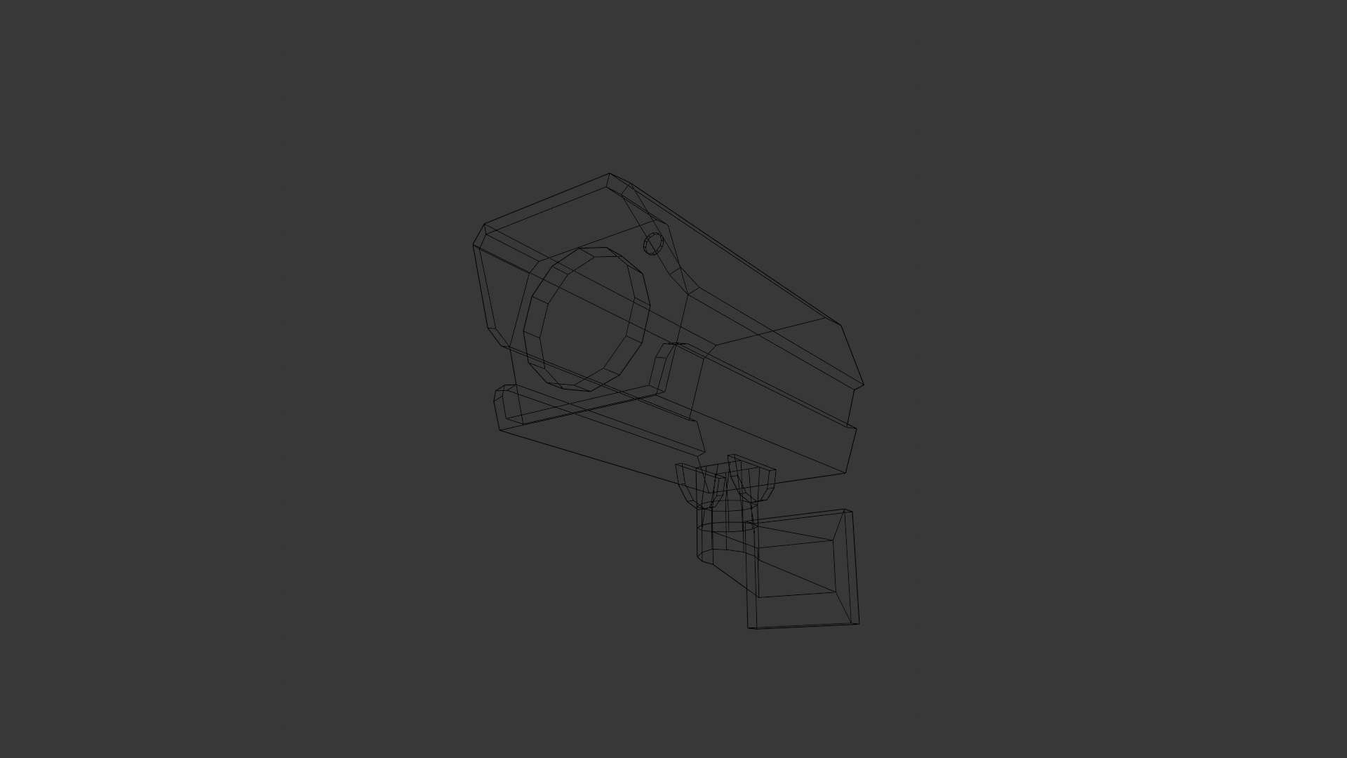 Low-Poly Security Camera Free low-poly 3D model_5