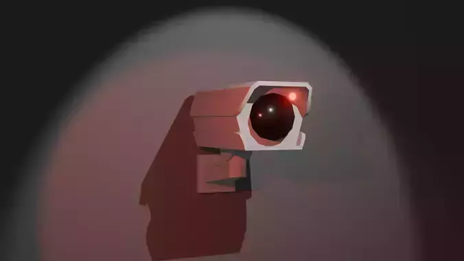 Low-Poly Security Camera Free low-poly 3D model