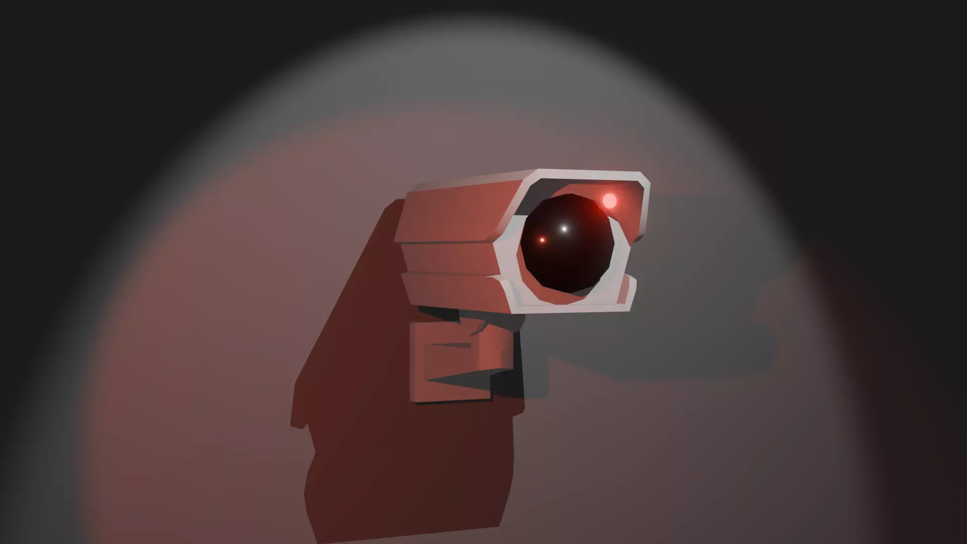 Low-Poly Security Camera Free low-poly 3D model_0