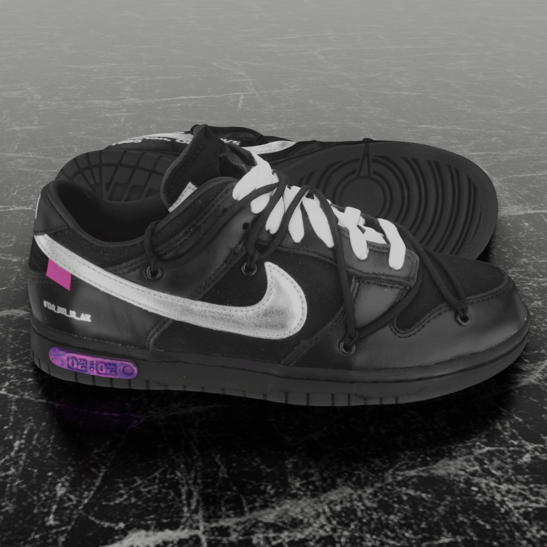 OFF WHITE X NIKE DUNK LOW THE 50 Low-poly 3D model_4