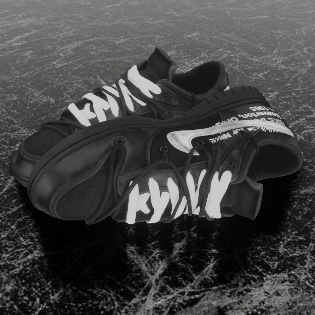 OFF WHITE X NIKE DUNK LOW THE 50 Low-poly 3D model_1