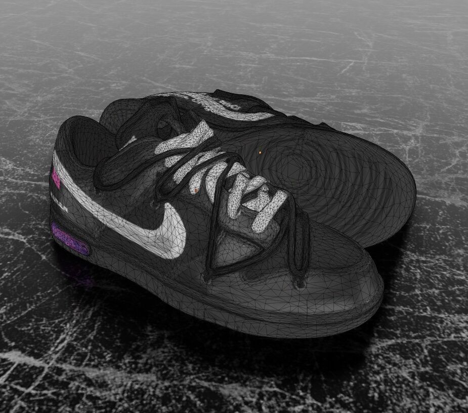 OFF WHITE X NIKE DUNK LOW THE 50 Low-poly 3D model_13
