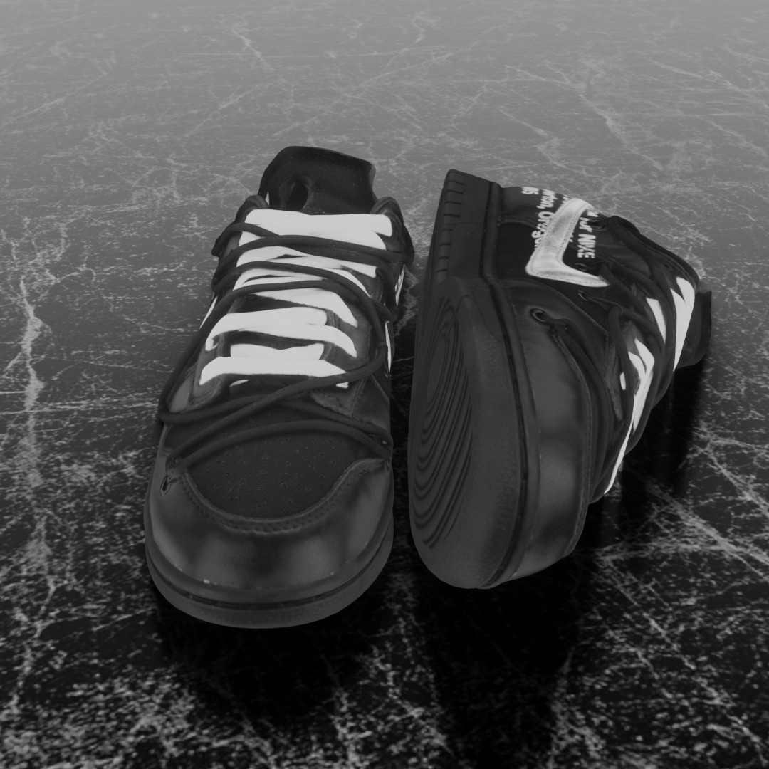 OFF WHITE X NIKE DUNK LOW THE 50 Low-poly 3D model_3