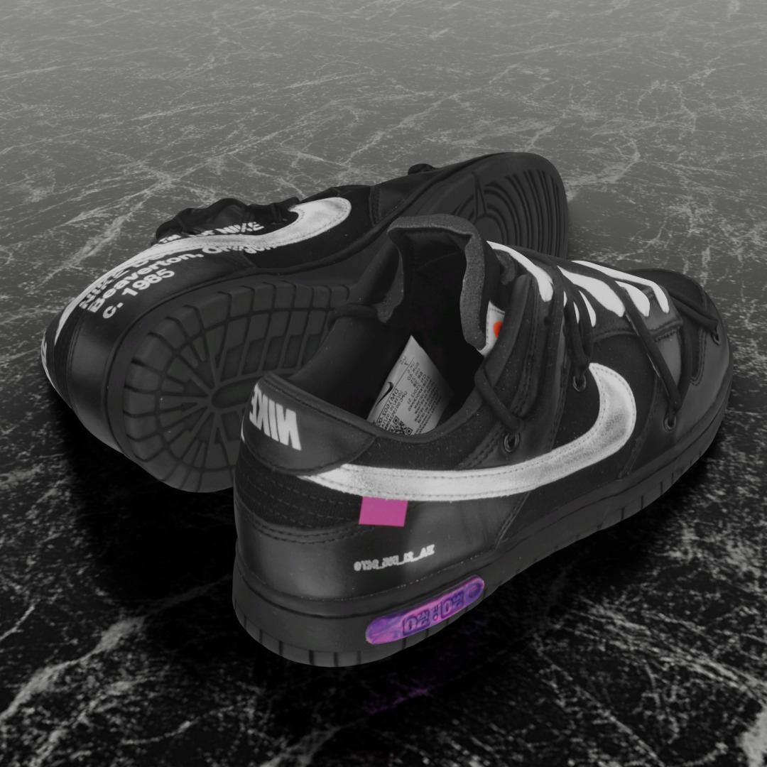 OFF WHITE X NIKE DUNK LOW THE 50 Low-poly 3D model_5