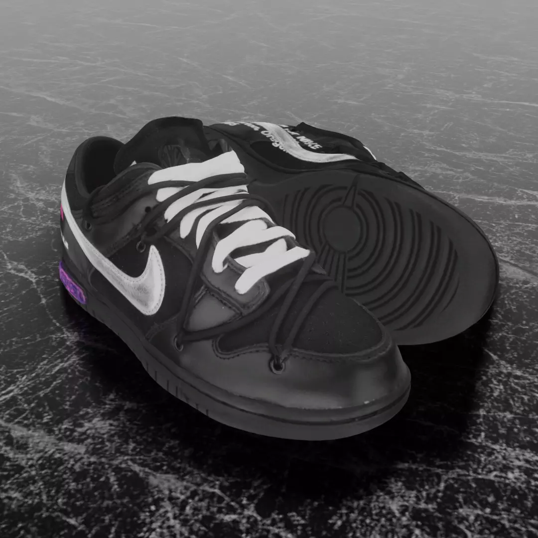 OFF WHITE X NIKE DUNK LOW THE 50 Low-poly 3D model_0