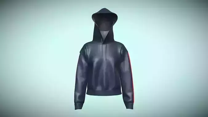 Girls Cropped - Hoodie in Low Poly