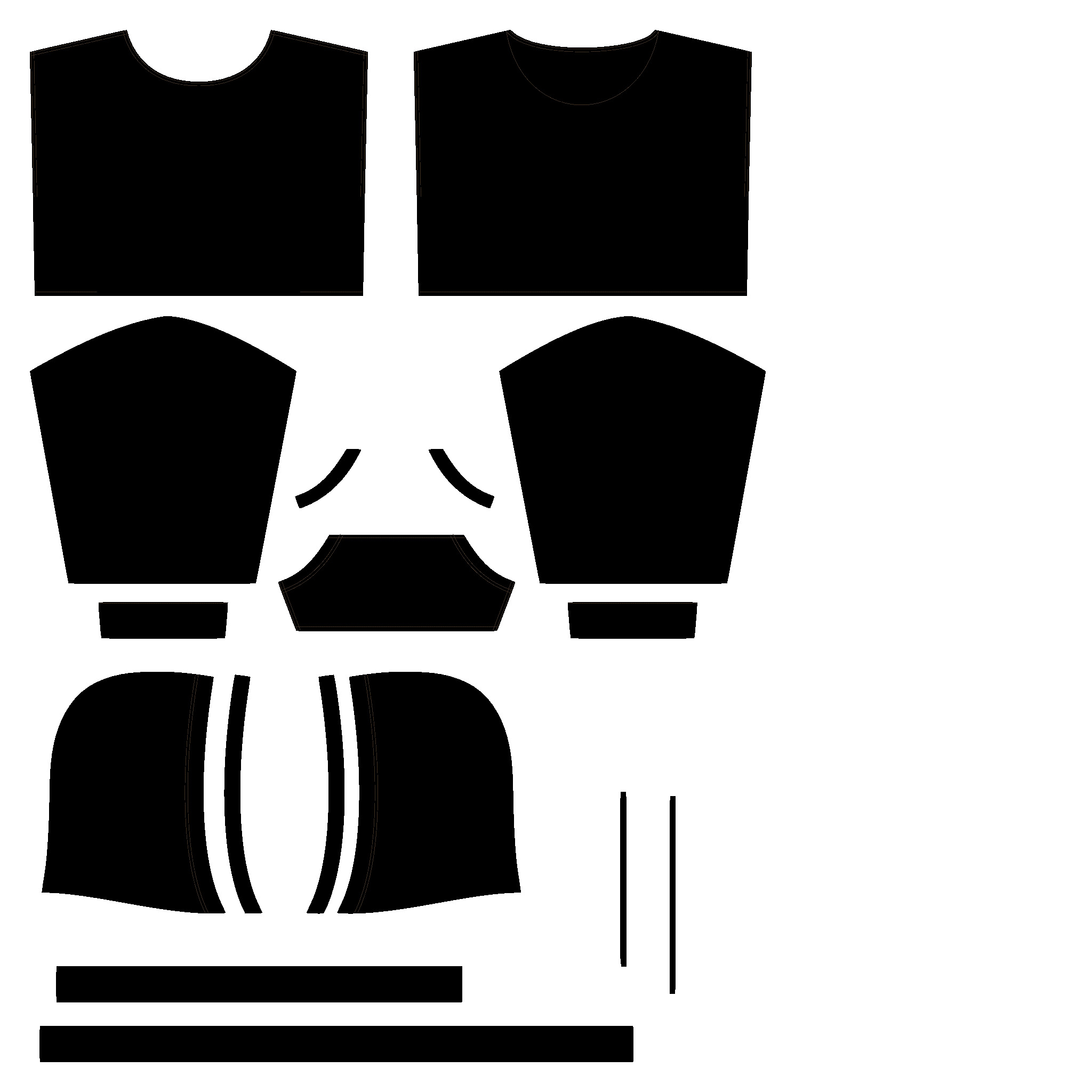 Girls Cropped Hoodie in Low Poly Low-poly 3D model_3