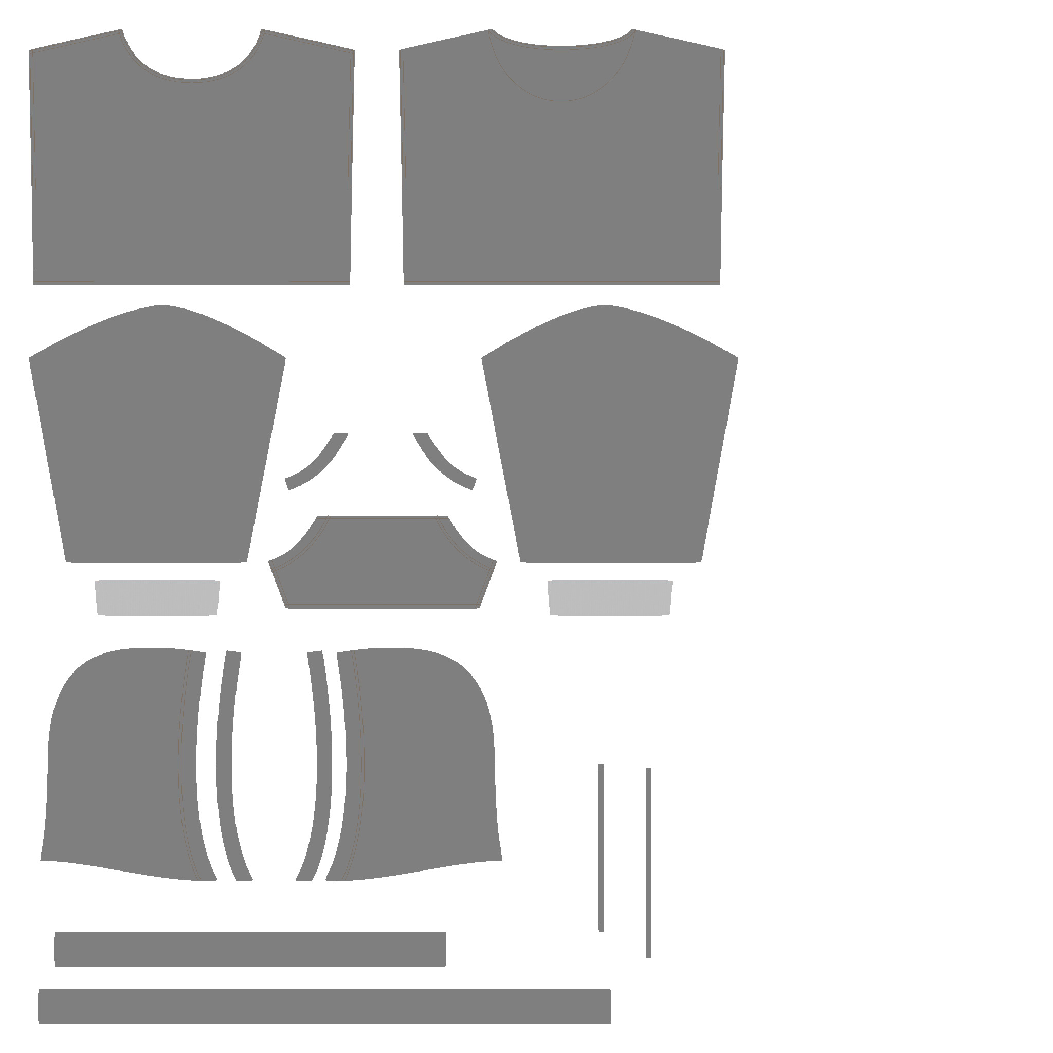 Girls Cropped Hoodie in Low Poly Low-poly 3D model_6