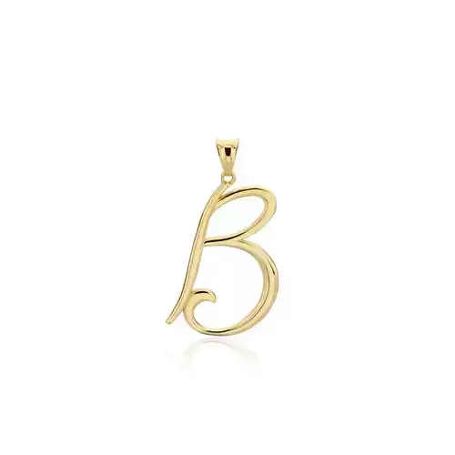 Handwritten Style Personalized Letter Pendant 3D print model