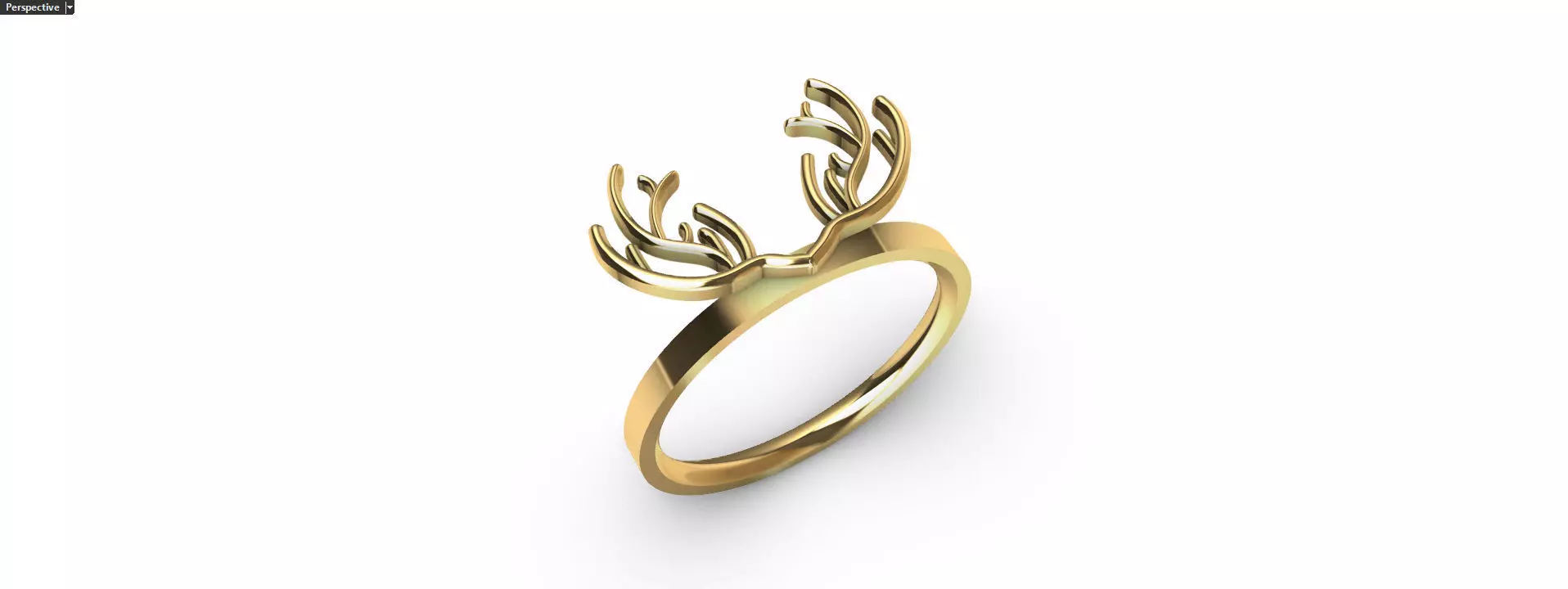 Antlers ring 3D print model_0