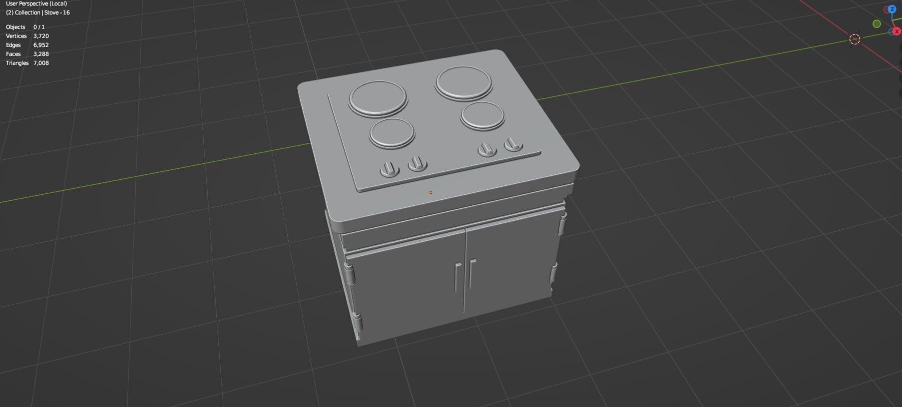 Low Poly 30 Gas Stoves Pack - Game Ready - Untextured Low-poly 3D model_89