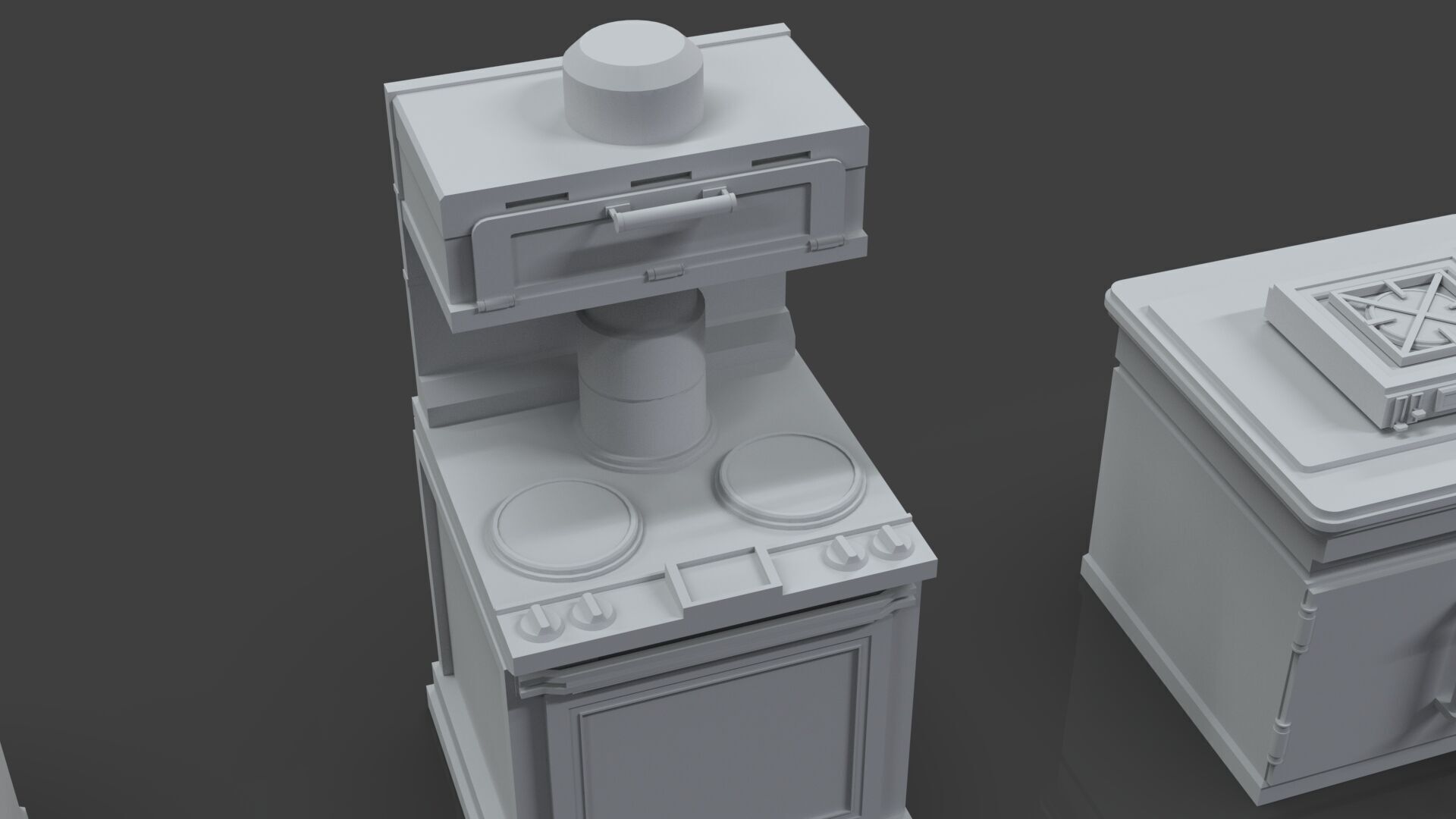 Low Poly 30 Gas Stoves Pack - Game Ready - Untextured Low-poly 3D model_55