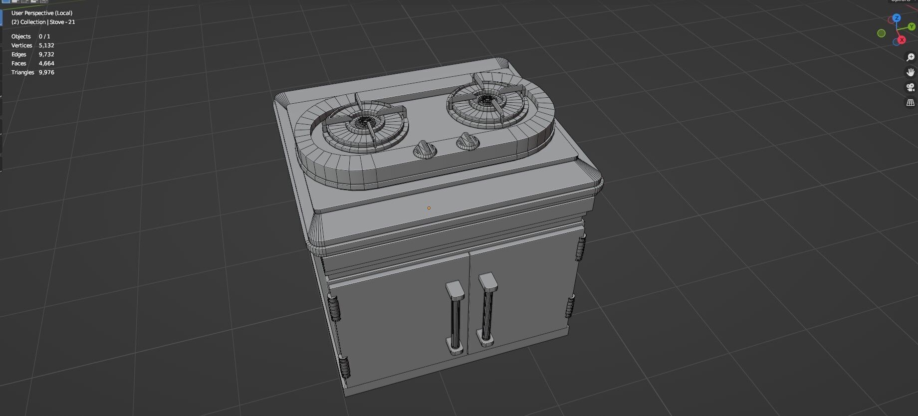 Low Poly 30 Gas Stoves Pack - Game Ready - Untextured Low-poly 3D model_27