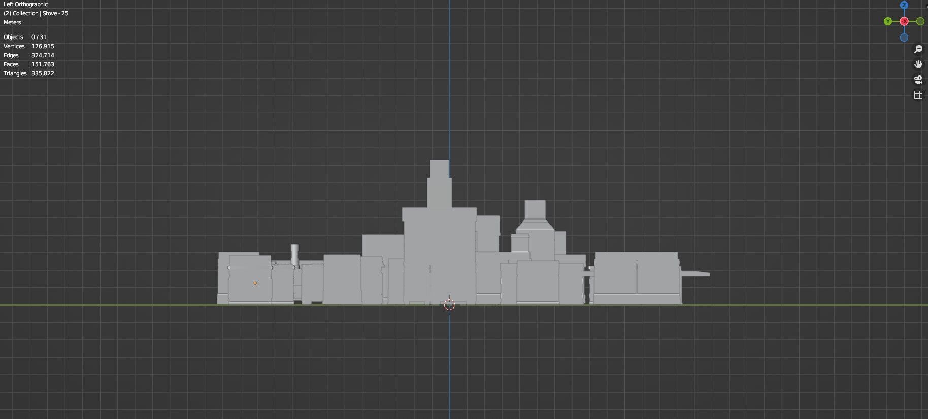 Low Poly 30 Gas Stoves Pack - Game Ready - Untextured Low-poly 3D model_36