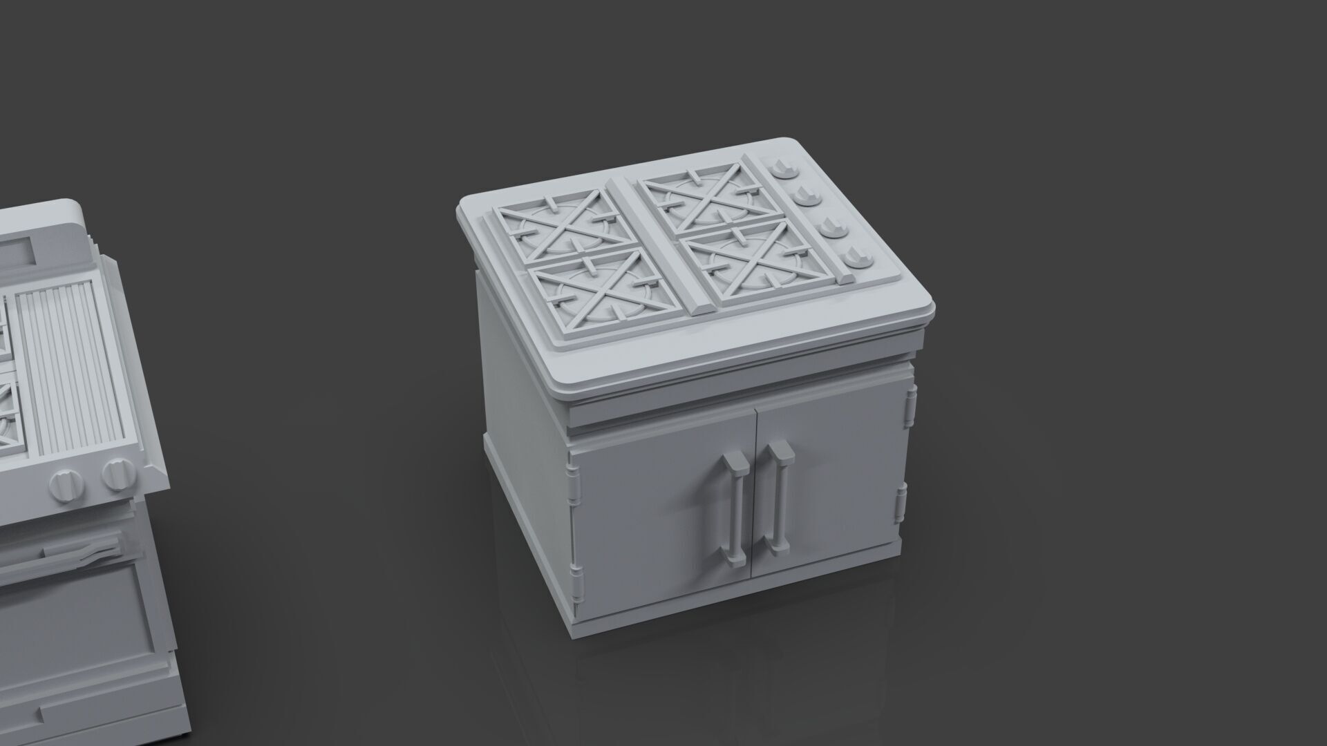 Low Poly 30 Gas Stoves Pack - Game Ready - Untextured Low-poly 3D model_41