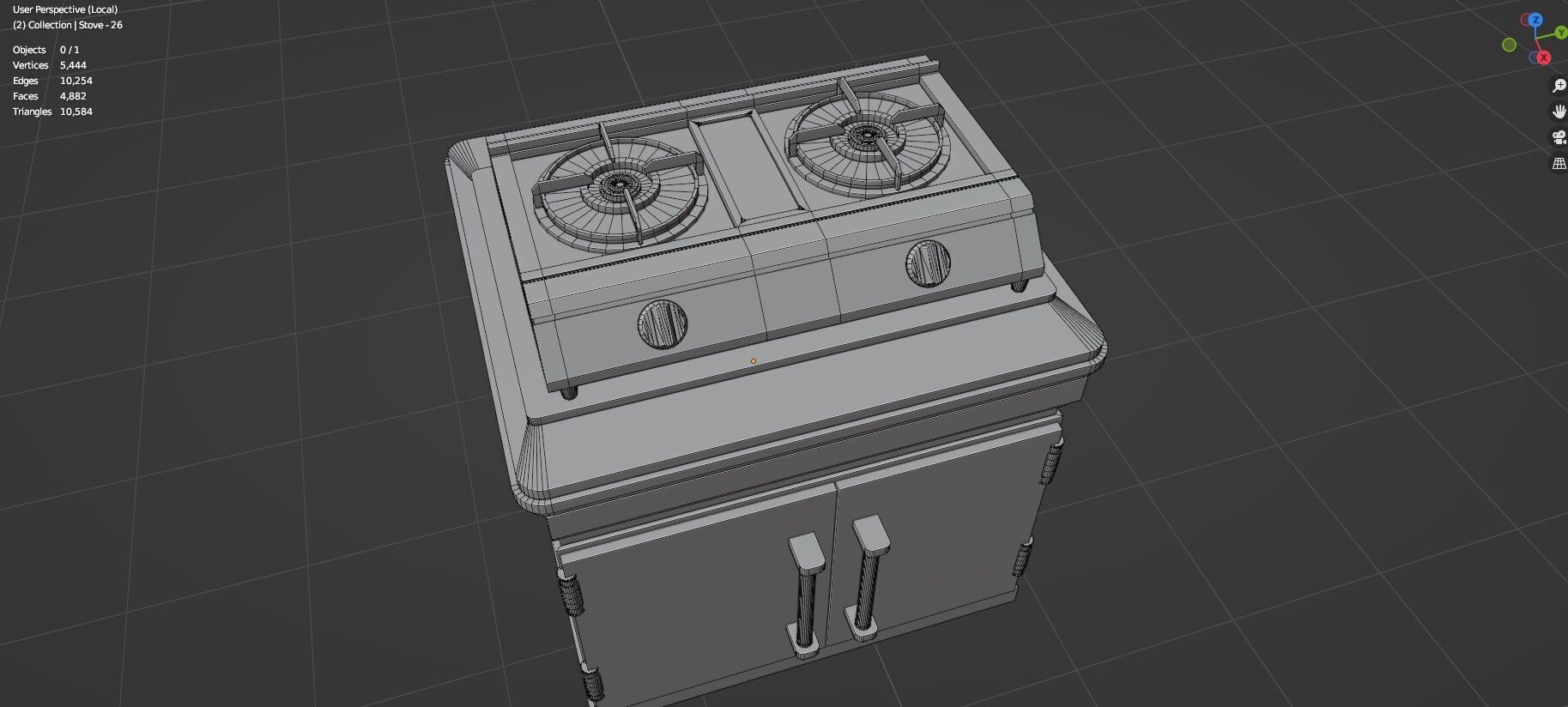 Low Poly 30 Gas Stoves Pack - Game Ready - Untextured Low-poly 3D model_28
