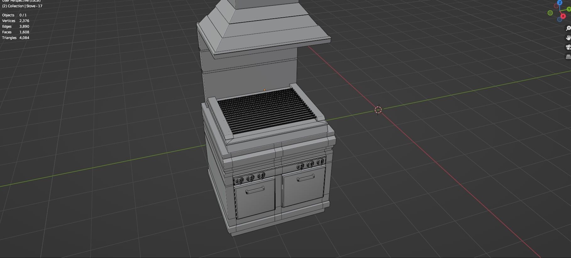 Low Poly 30 Gas Stoves Pack - Game Ready - Untextured Low-poly 3D model_20