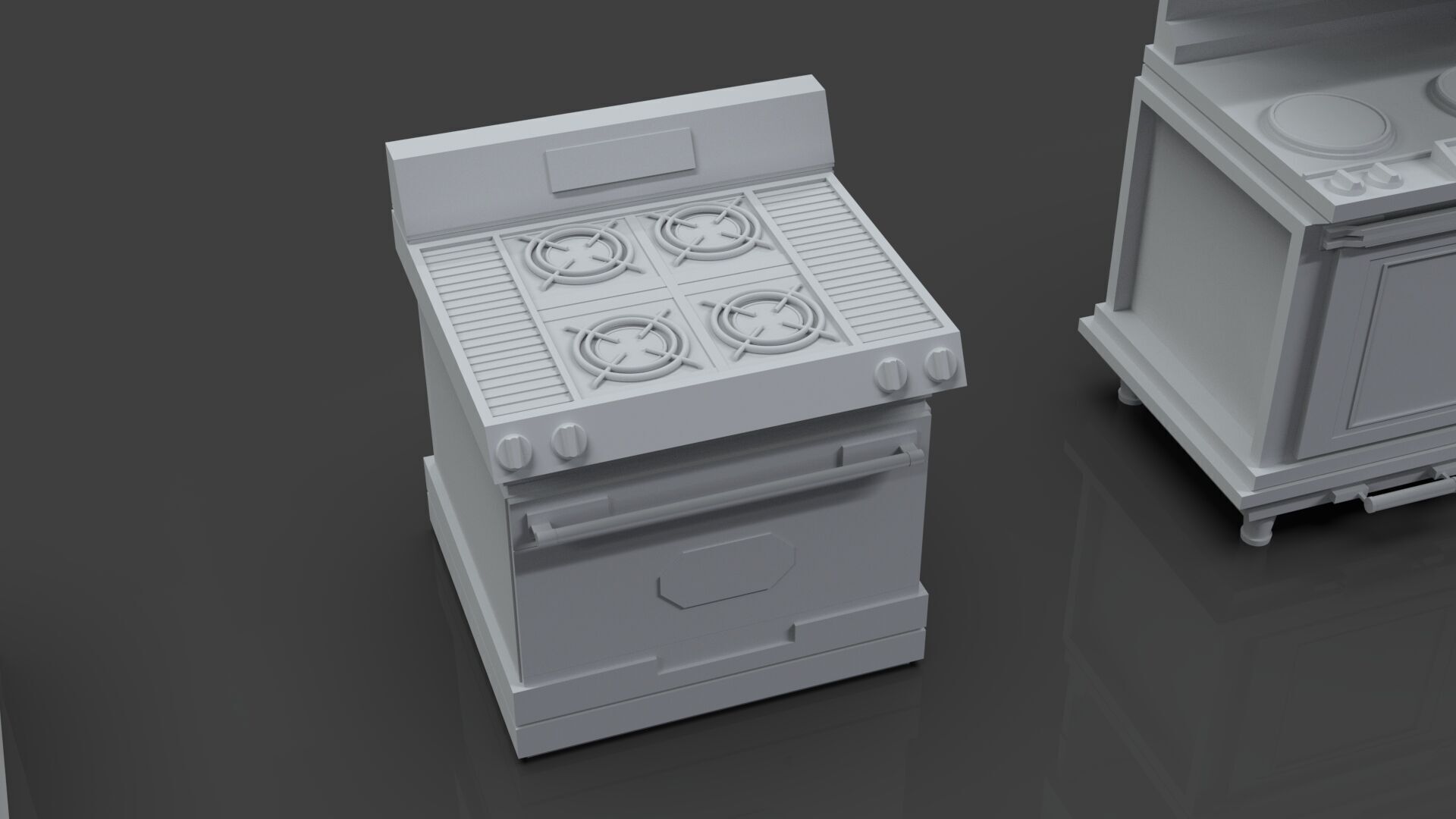 Low Poly 30 Gas Stoves Pack - Game Ready - Untextured Low-poly 3D model_69